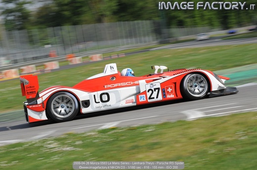 2008-04-26 Monza 0583 Le Mans Series - Lienhard-Theys - Porsche RS Spider